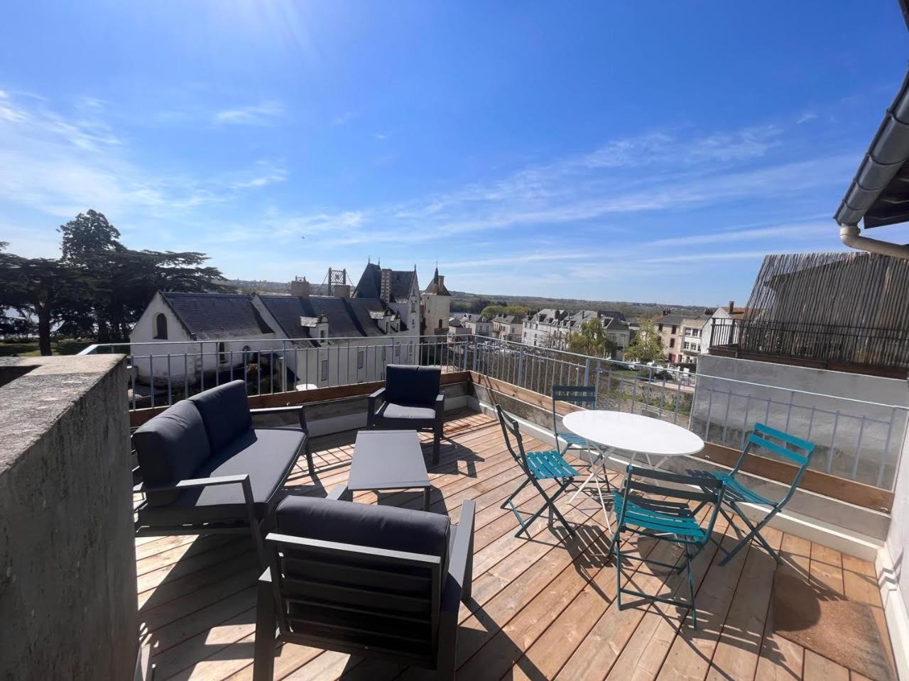 Grand Gite Terrasse Vue Loire Et Chateau D'アンスニ エクステリア 写真